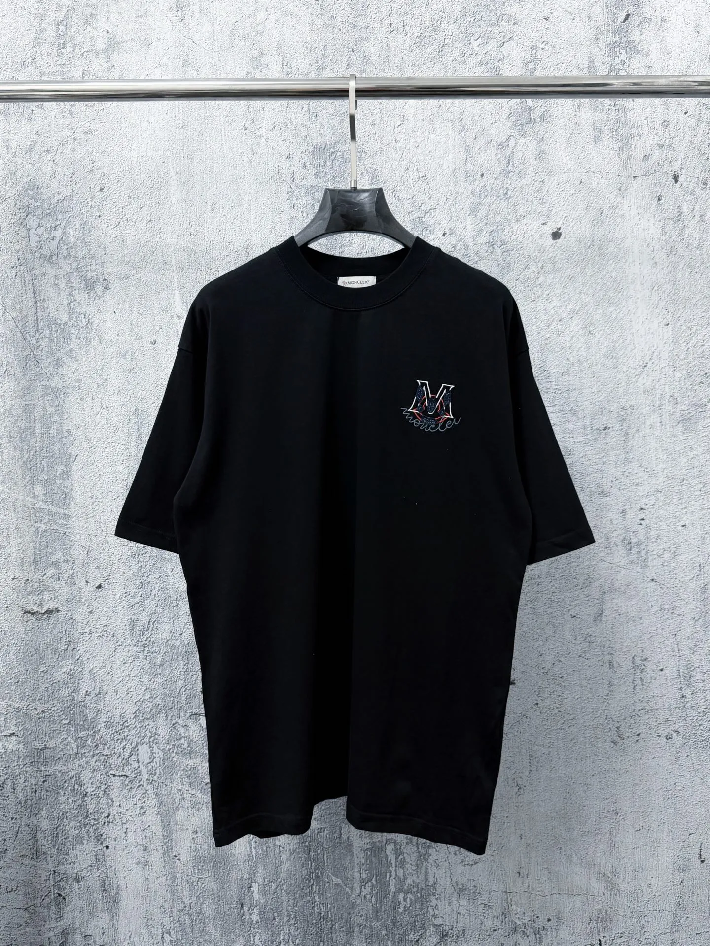 【MONER 】 Same Style！ Classic Logo ， Retro Same Style T 270 Versatile : White Black Size：XS-L
